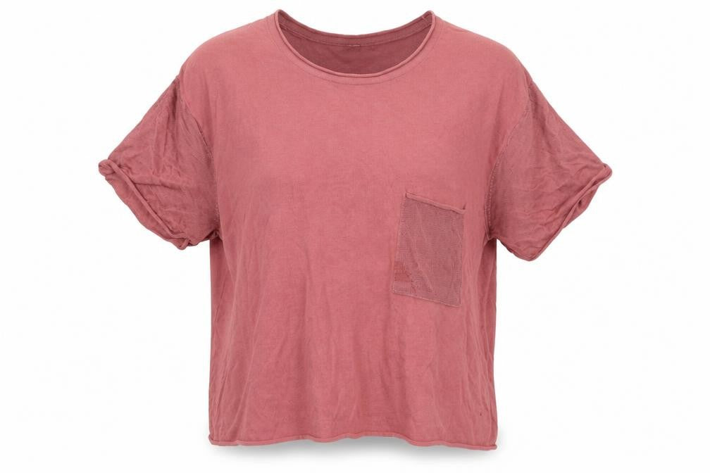 Mango Women’s Pink Short Sleeve Basic Cotton T-Shirt Size S