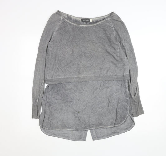 Mint Velvet Women’s Grey Tunic Style Long Sleeve Blouse Size 10