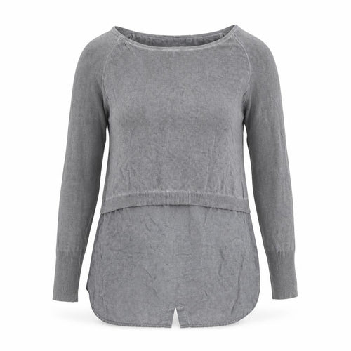 Mint Velvet Women’s Grey Tunic Style Long Sleeve Blouse Size 10