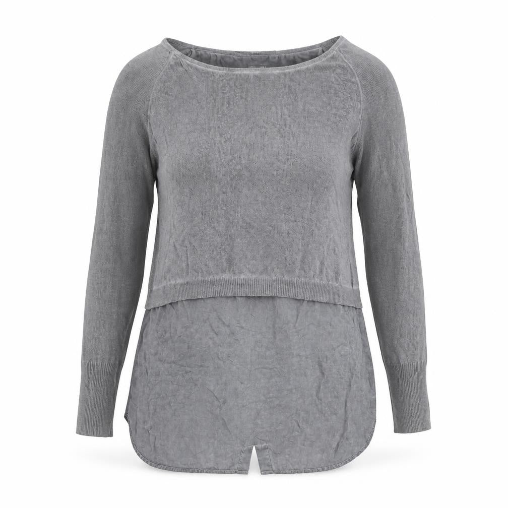 Mint Velvet Women’s Grey Tunic Style Long Sleeve Blouse Size 10