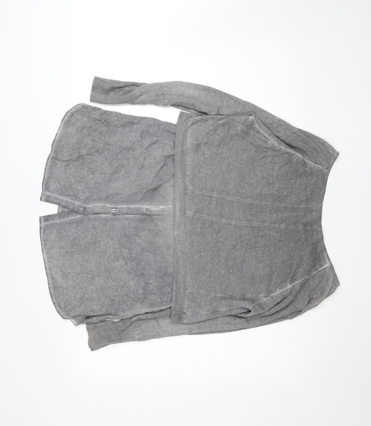 Mint Velvet Women’s Grey Tunic Style Long Sleeve Blouse Size 10
