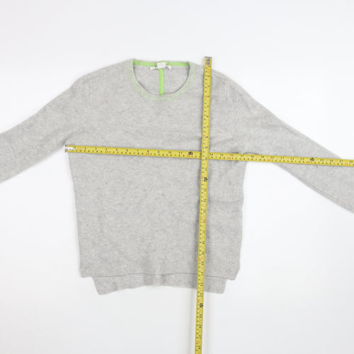 Duffy Women's Grey Cashmere Blend Crew Neck Jumper Size S