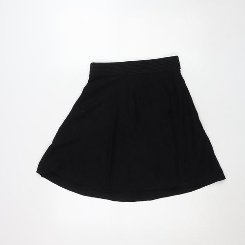 Cynthia Rowley Womens Black A-Line Knit Short Skirt Size S