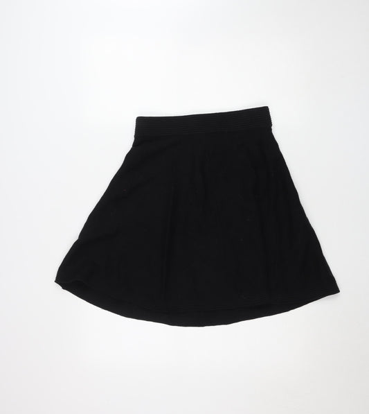 Cynthia Rowley Womens Black A-Line Knit Short Skirt Size S