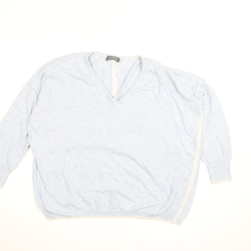 Mint Velvet Womens Blue V-Neck Knit Jumper XL