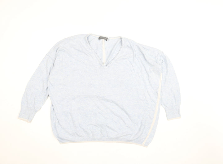 Mint Velvet Womens Blue V-Neck Knit Jumper XL