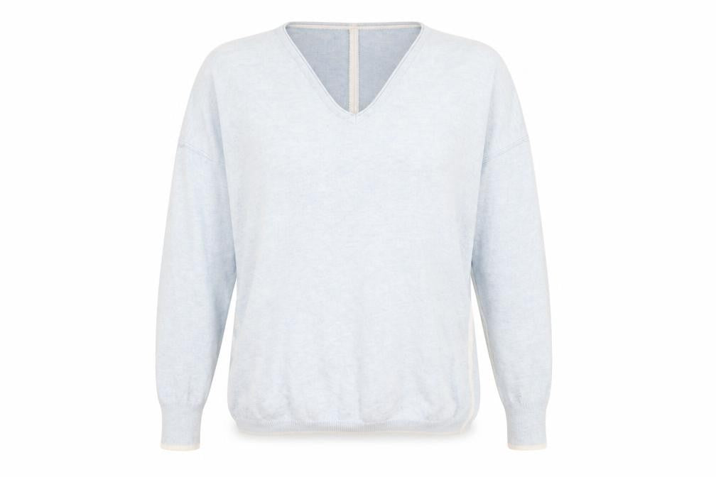 Mint Velvet Womens Blue V-Neck Knit Jumper XL