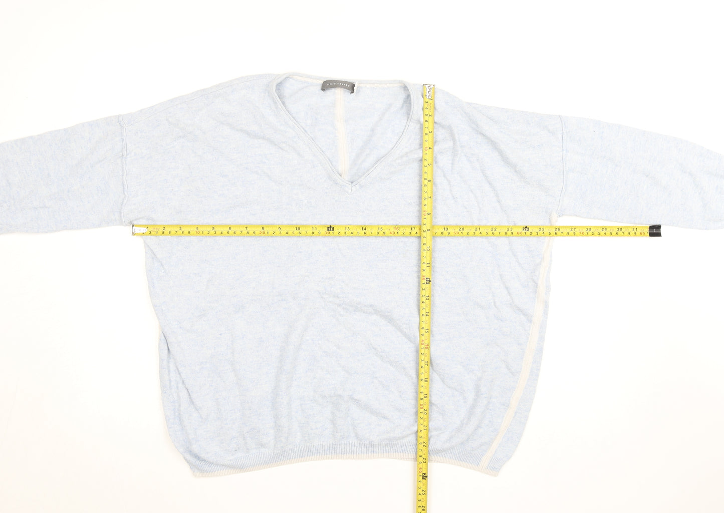 Mint Velvet Womens Blue V-Neck Knit Jumper XL
