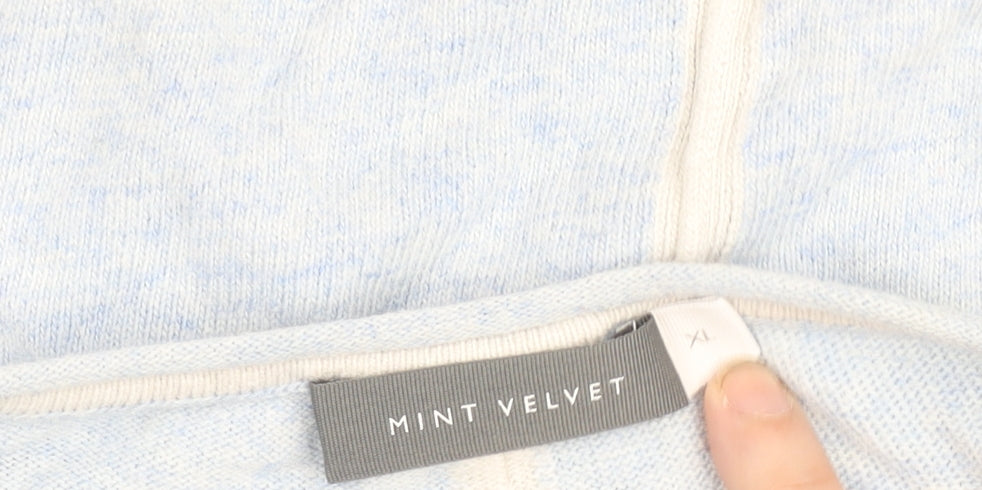Mint Velvet Womens Blue V-Neck Knit Jumper XL