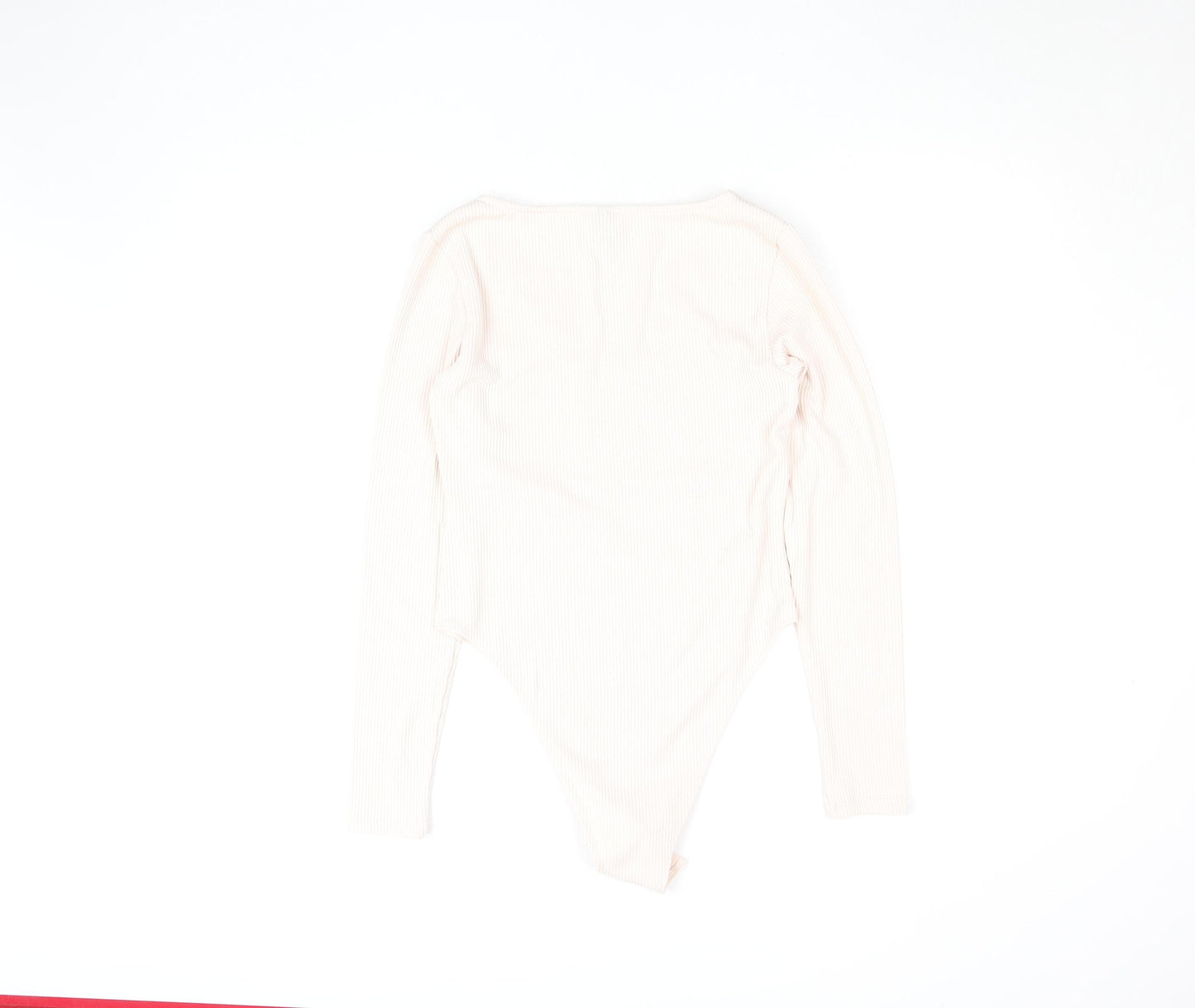 H&M Divided Women Beige Lace Long Sleeve Bodysuit Size L