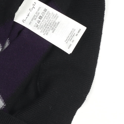 Phase Eight Womens Purple Argyle Knit Short Sleeve Relaxed Jumper XS