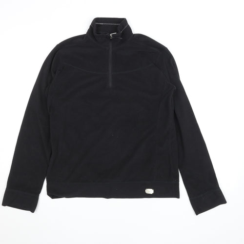 Champion Womens Black Easy Fit Fleece Quarter Zip Top M