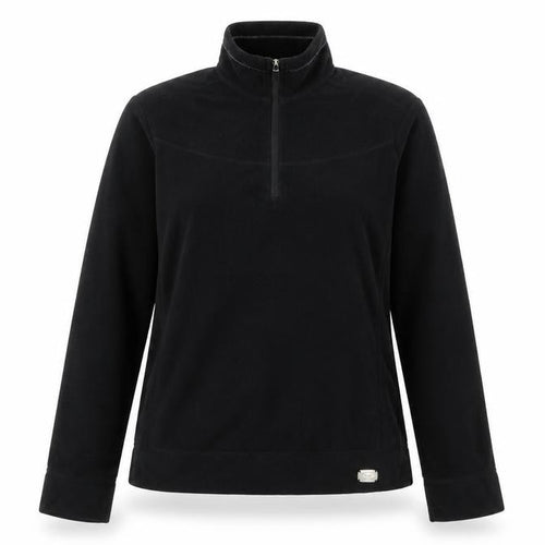 Champion Womens Black Easy Fit Fleece Quarter Zip Top M