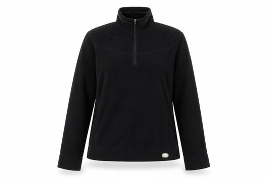 Champion Womens Black Easy Fit Fleece Quarter Zip Top M