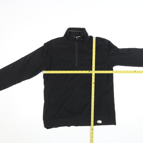 Champion Womens Black Easy Fit Fleece Quarter Zip Top M