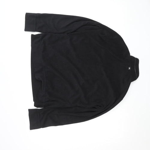 Champion Womens Black Easy Fit Fleece Quarter Zip Top M