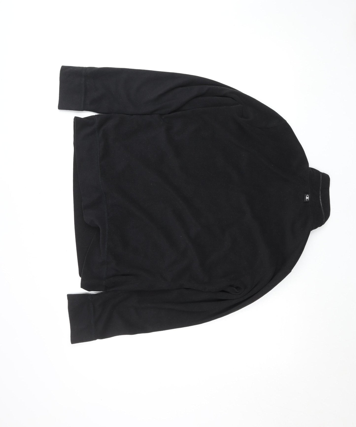 Champion Womens Black Easy Fit Fleece Quarter Zip Top M