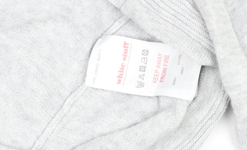 White Stuff Women's Grey Cotton Modal Crew Neck Jumper Size 8