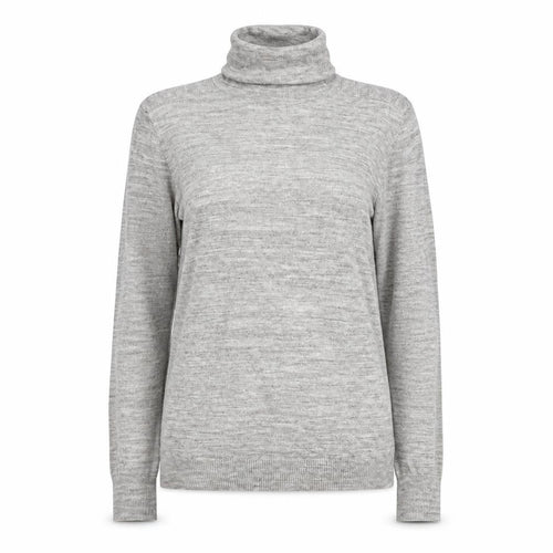 See by Chloé Women's Grey Roll Neck Long Sleeve Knit Jumper Size S