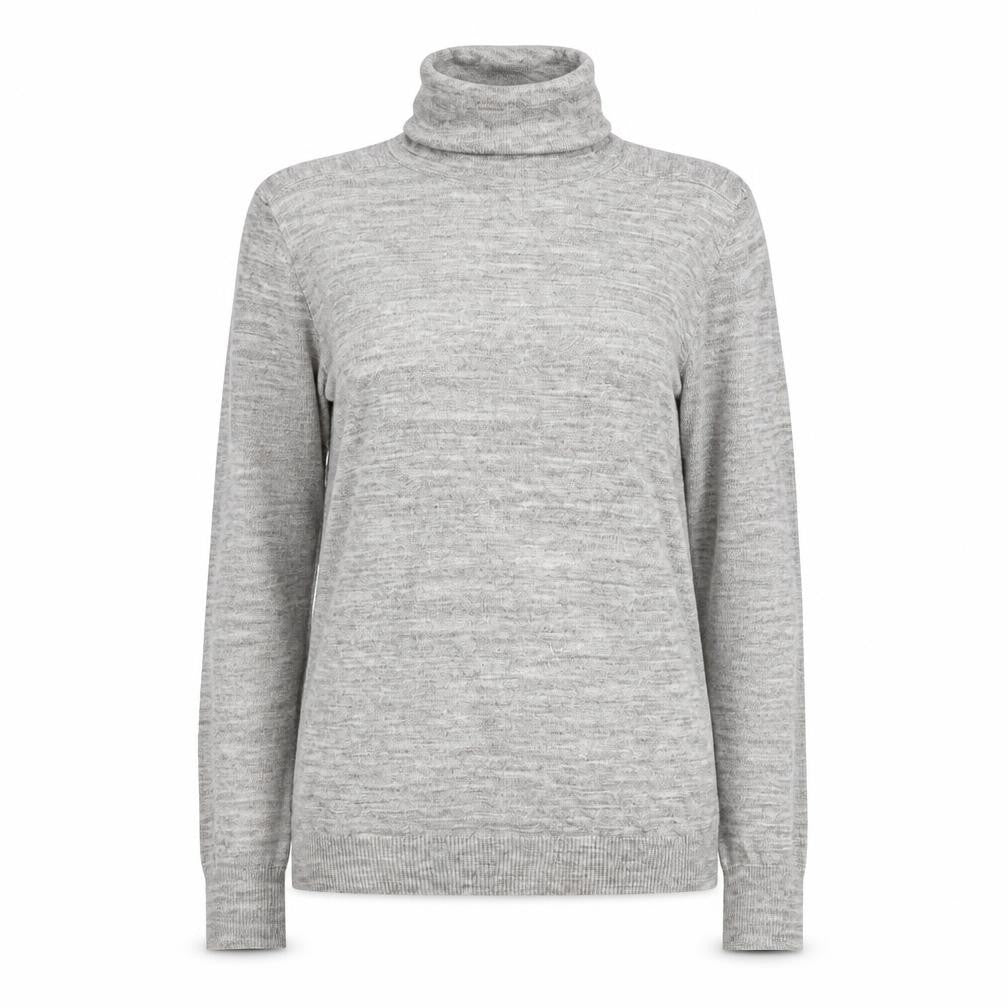 See by Chloé Women's Grey Roll Neck Long Sleeve Knit Jumper Size S