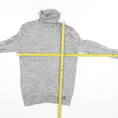 See by Chloé Women's Grey Roll Neck Long Sleeve Knit Jumper Size S