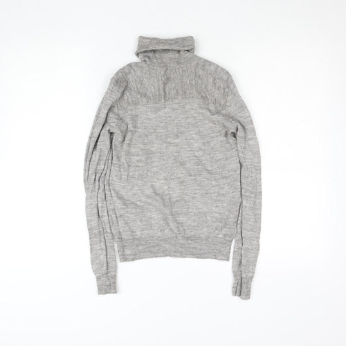 See by Chloé Women's Grey Roll Neck Long Sleeve Knit Jumper Size S