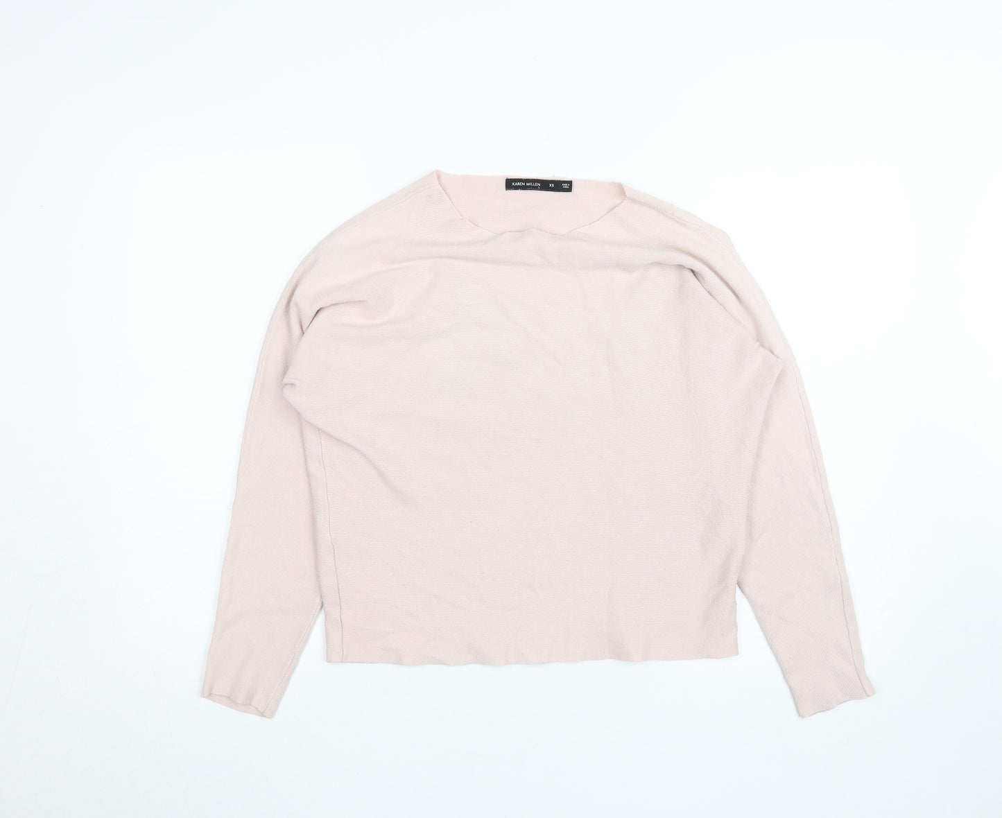 Karen Millen Women’s Beige Crew Neck XS Long Sleeve Pullover Jumper