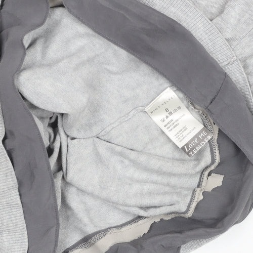 Mint Velvet Womens Grey Knit Long Sleeve Scoop Neck Blouse Size 8
