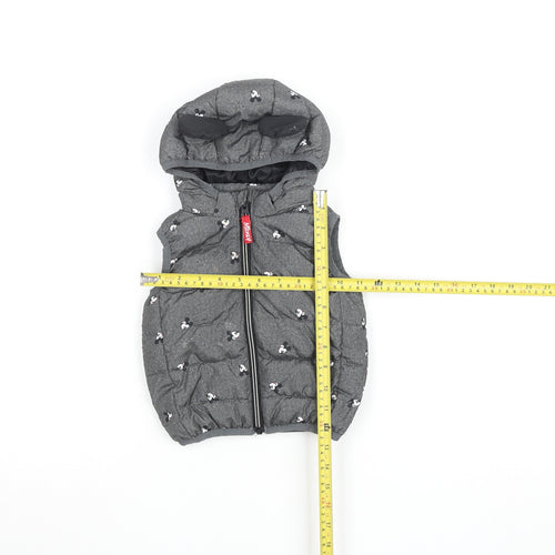 Disney Unisex Baby Grey Mickey Mouse Puffer Jacket 6-9 Months Hooded