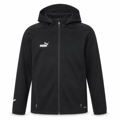 Puma Boys Black 11-12 Years Track Jacket Hooded Full Zip Activewear