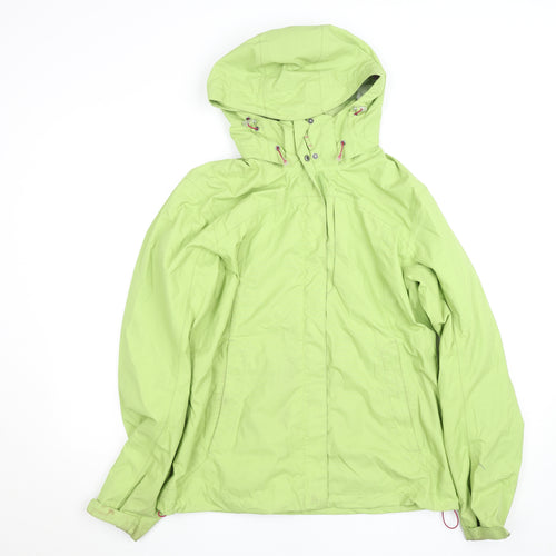Quechua Womens Green Waterproof Hooded Rain Jacket Size 14