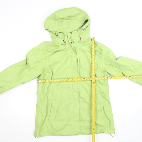 Quechua Womens Green Waterproof Hooded Rain Jacket Size 14