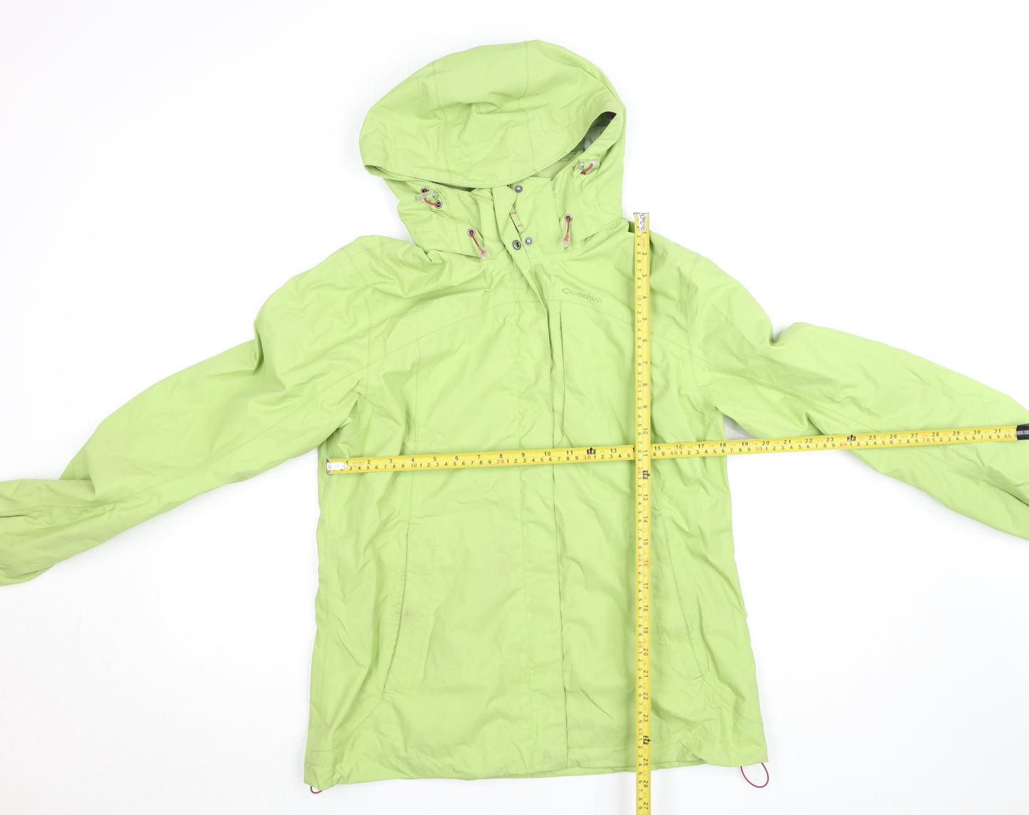Quechua Womens Green Waterproof Hooded Rain Jacket Size 14