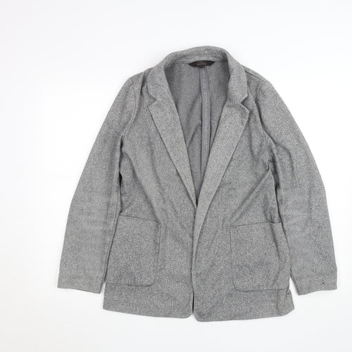 Next Women's Grey Herringbone Tailoring Blazer Size 10