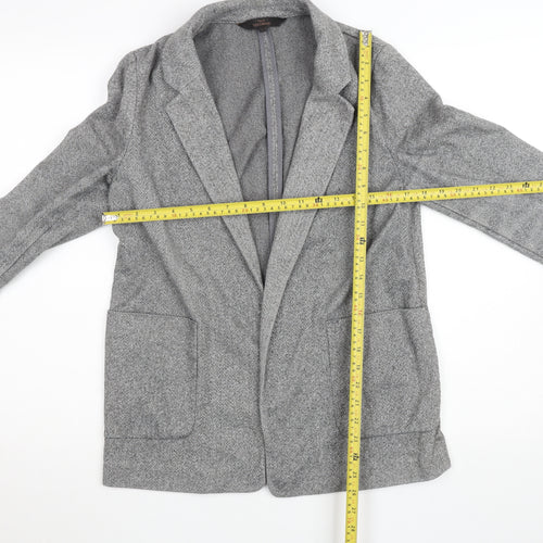 Next Women's Grey Herringbone Tailoring Blazer Size 10