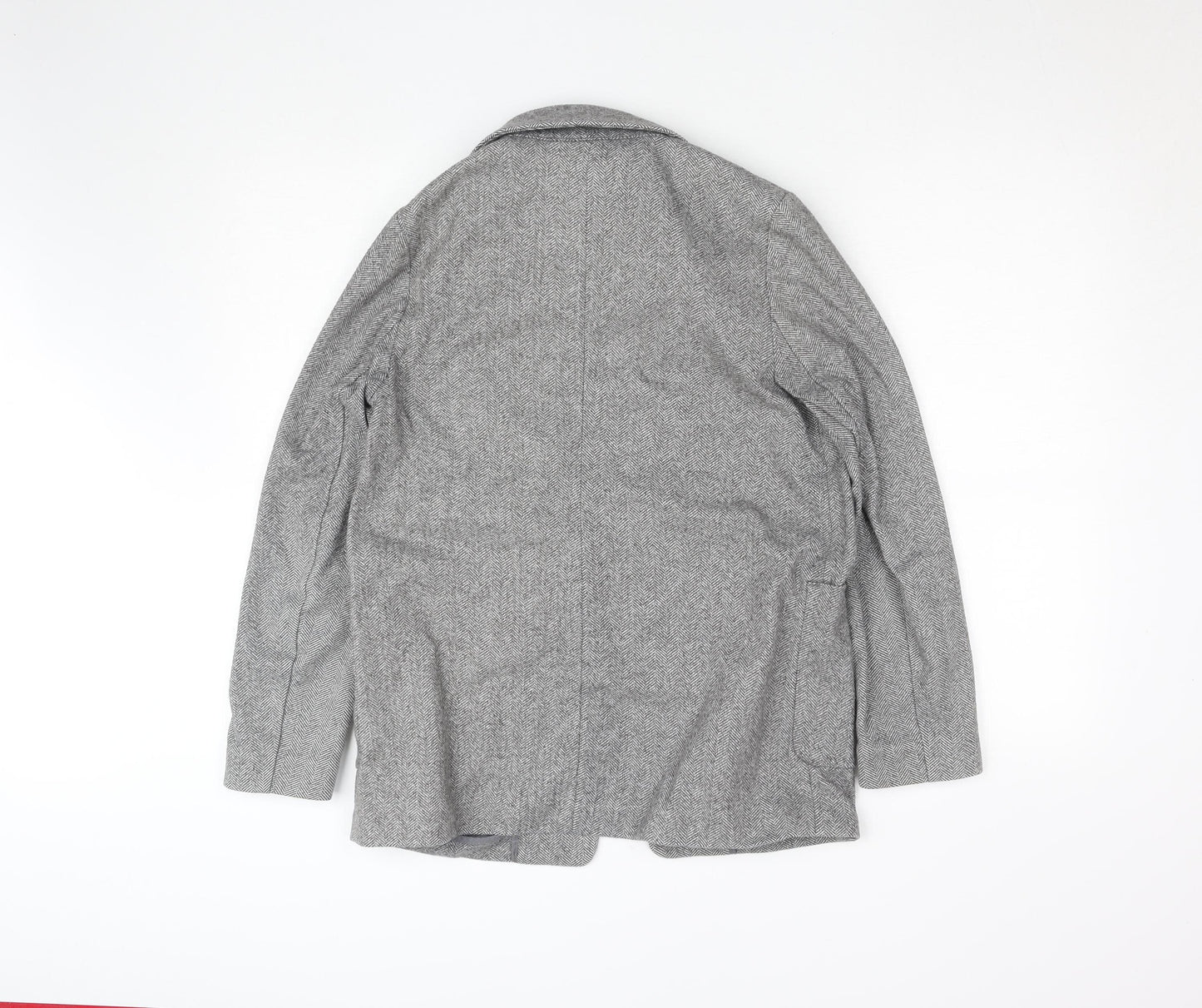 Next Women's Grey Herringbone Tailoring Blazer Size 10