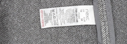 Next Women's Grey Herringbone Tailoring Blazer Size 10