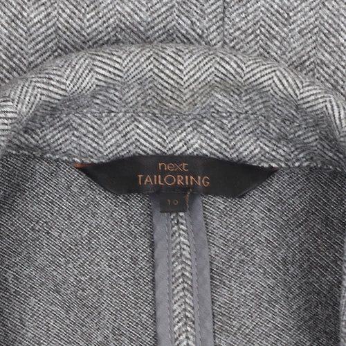 Next Women's Grey Herringbone Tailoring Blazer Size 10