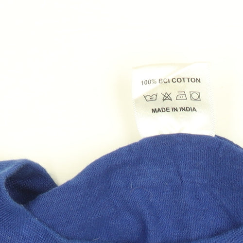 Peroni Blue Unisex Adults L Basic Cotton Short Sleeve T-Shirt