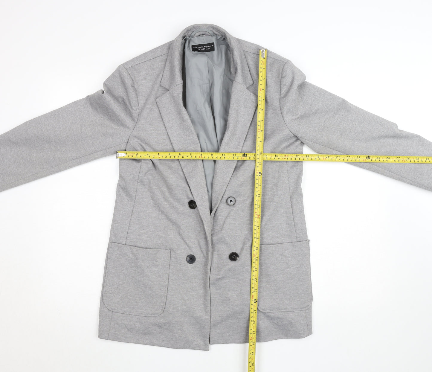 Dorothy Perkins Women’s Grey Blazer UK 10 Classic Mid-Length Jacket