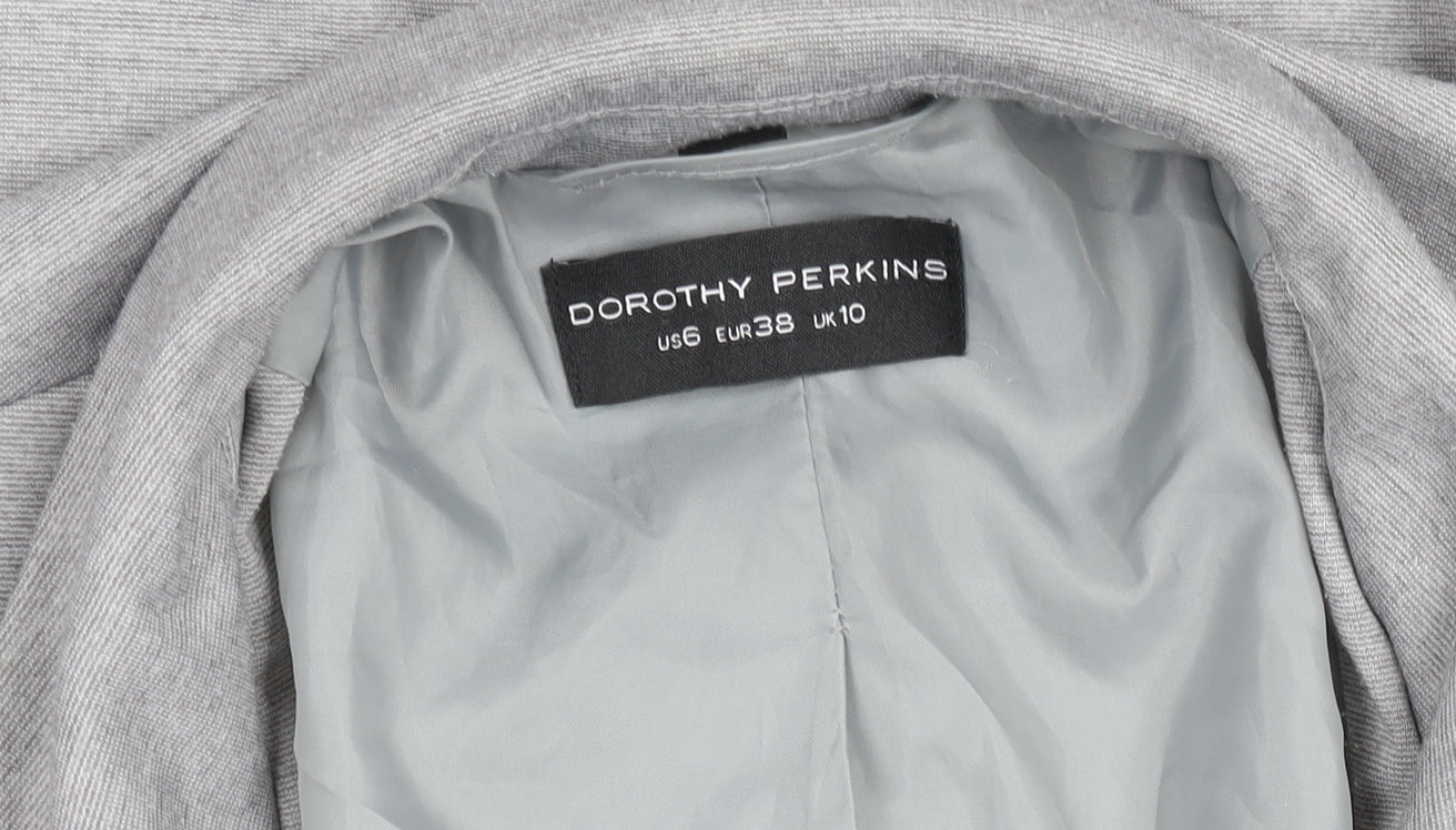 Dorothy Perkins Women’s Grey Blazer UK 10 Classic Mid-Length Jacket