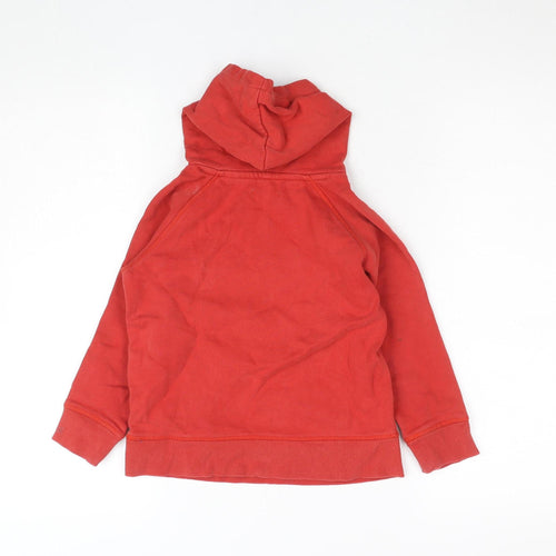 Okaïdi Boys Red Pullover Hoodie 8Y 128cm Cotton Blend Hero Design