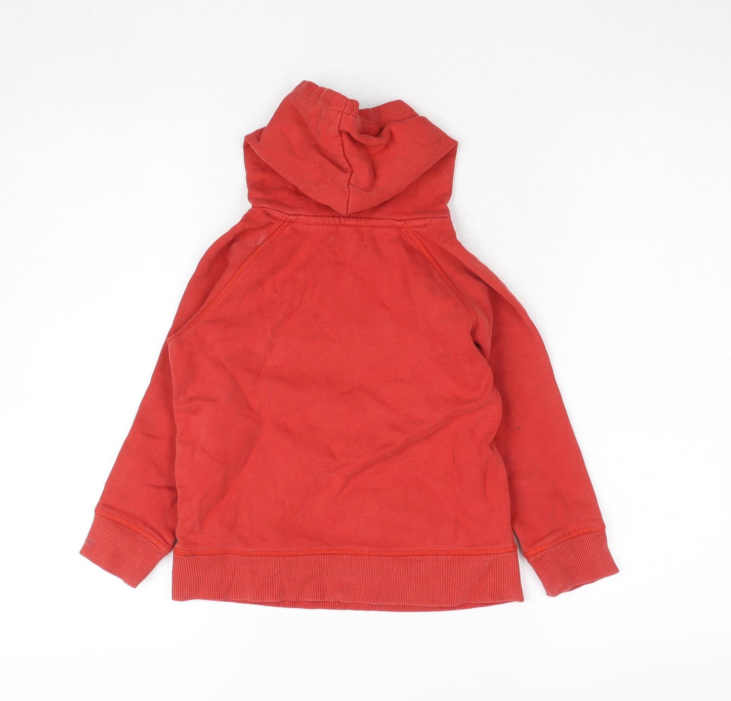 Okaïdi Boys Red Pullover Hoodie 8Y 128cm Cotton Blend Hero Design