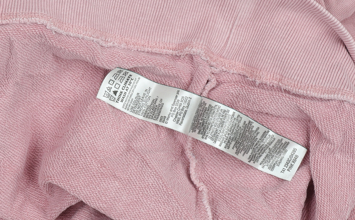 Marks and Spencer Women Pink Large New York City Cotton Sweatshirt
