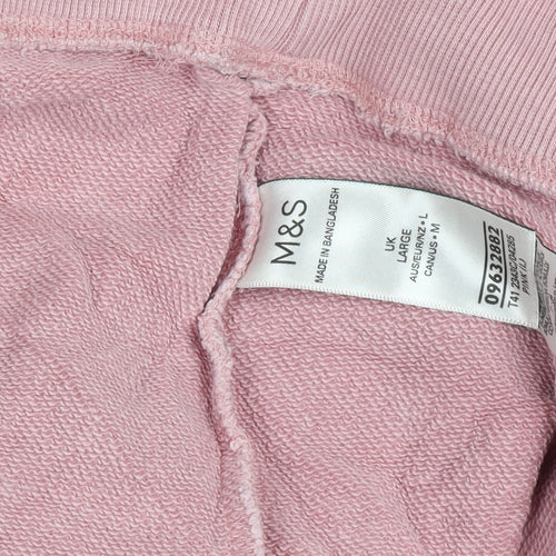 Marks and Spencer Women Pink Large New York City Cotton Sweatshirt