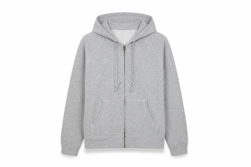 Hush Women's Grey Full Zip Hoodie S/M Cotton Blend Casual