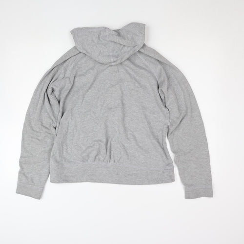 Hush Women's Grey Full Zip Hoodie S/M Cotton Blend Casual