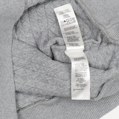 F&F Boys Grey Quilted Crew Neck Pullover Sweatshirt 11-12 Years