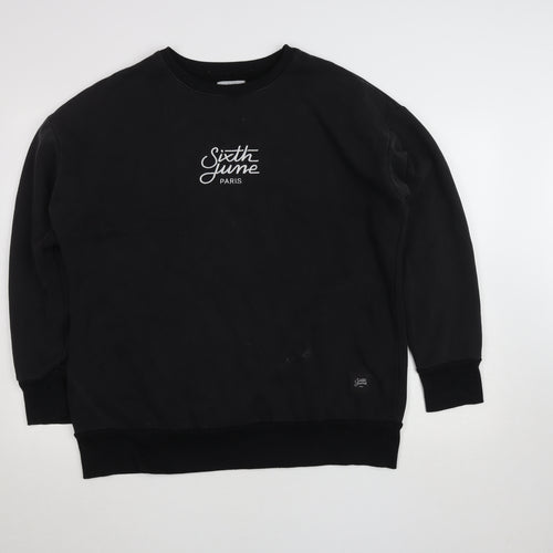 Sixth June Paris Black XL Pullover Sweatshirt Unisex Adults