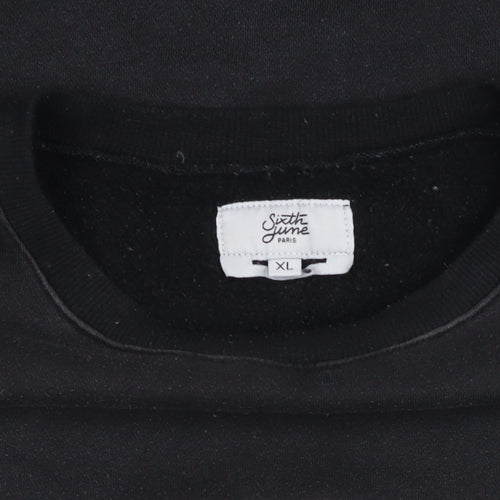 Sixth June Paris Black XL Pullover Sweatshirt Unisex Adults